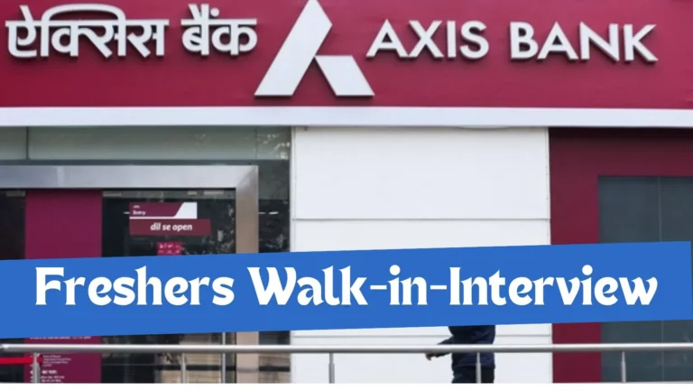 Axis Bank Direct Interview Drive