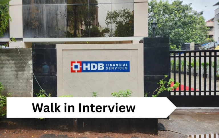 HDB WalkIn Interview Drive 2025