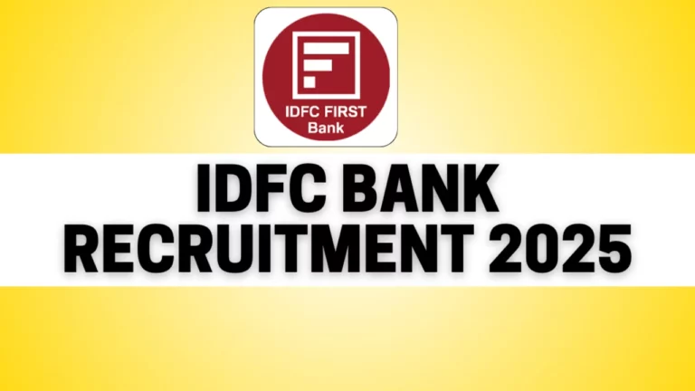 IDFC Recruitment 2025