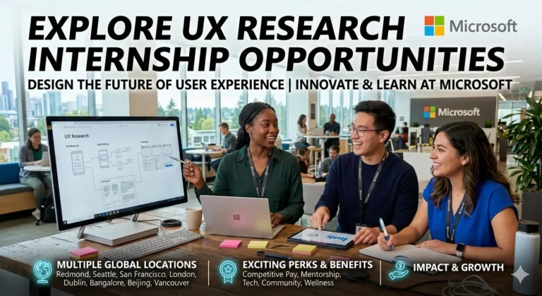 Microsoft UX Research Internship 2026