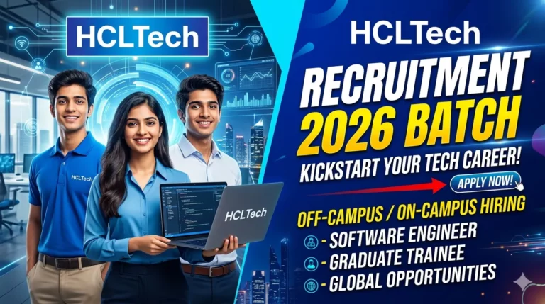 HCLTech Recruitment for 2026 Batch