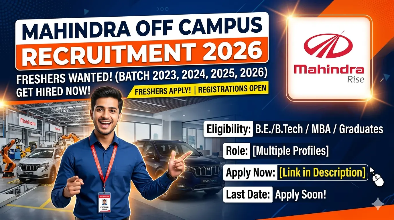 Mahindra Off Campus Drive 2026