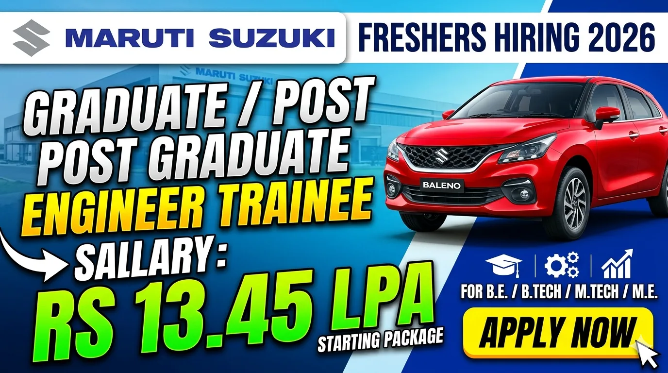 Maruti Suzuki Freshers Hiring 2026