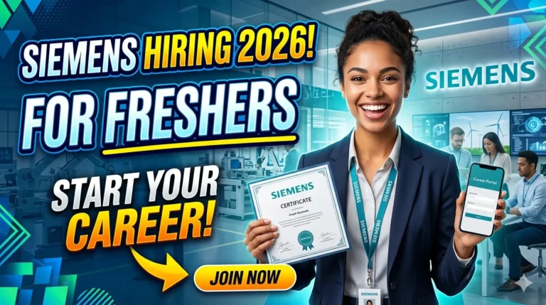 Siemens Hiring 2026 for Freshers