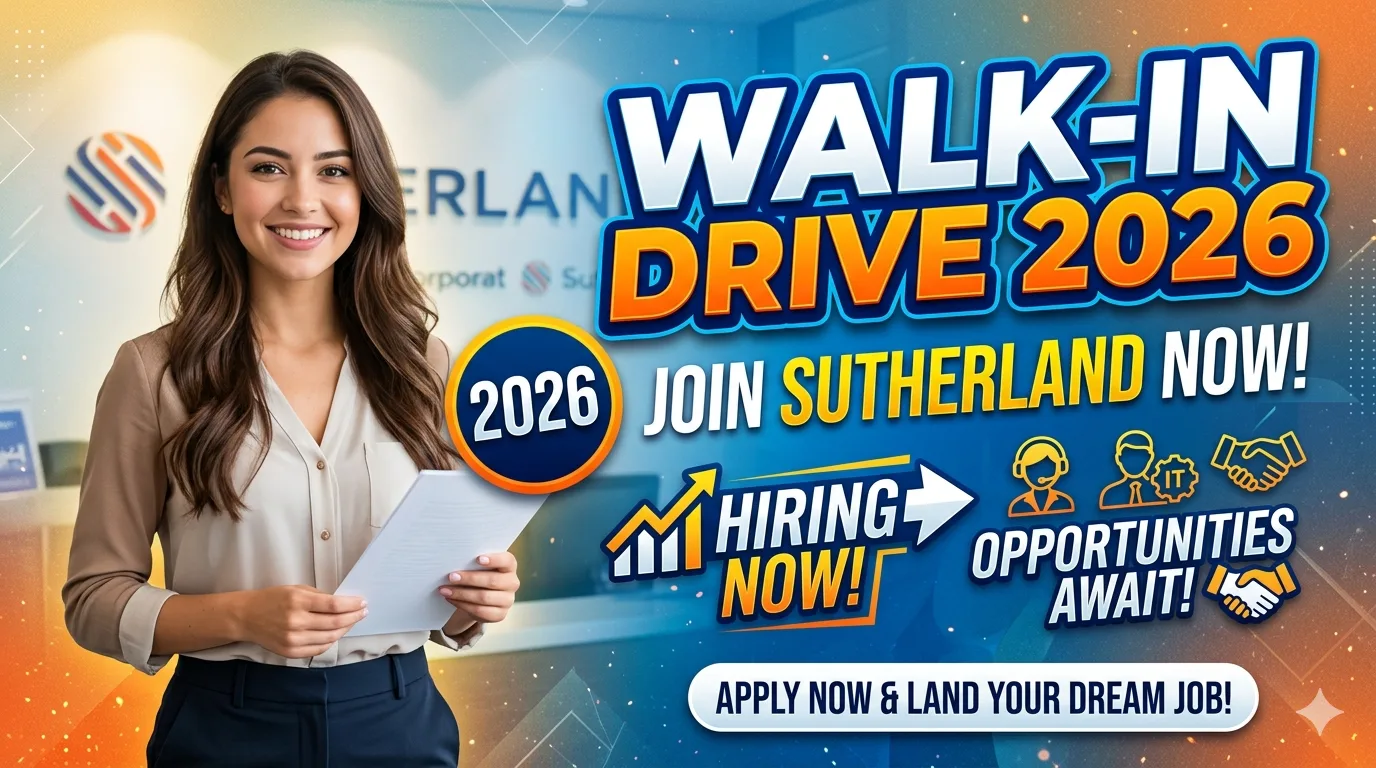 Sutherland Walk-in Jobs 2026