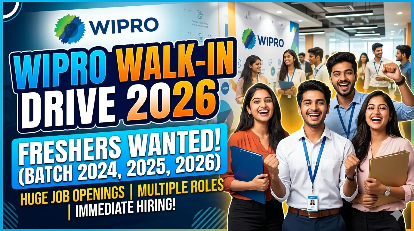 Wipro Walk-in Drive 2026 for Freshers