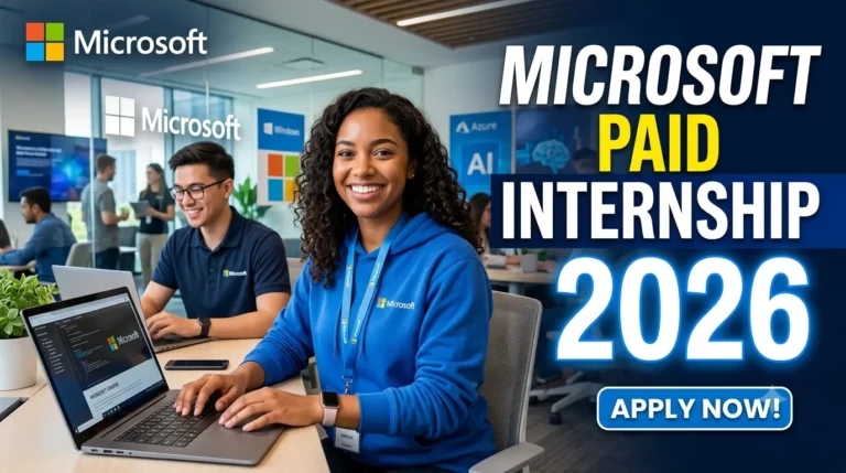 Microsoft Offering Paid Internship 2026