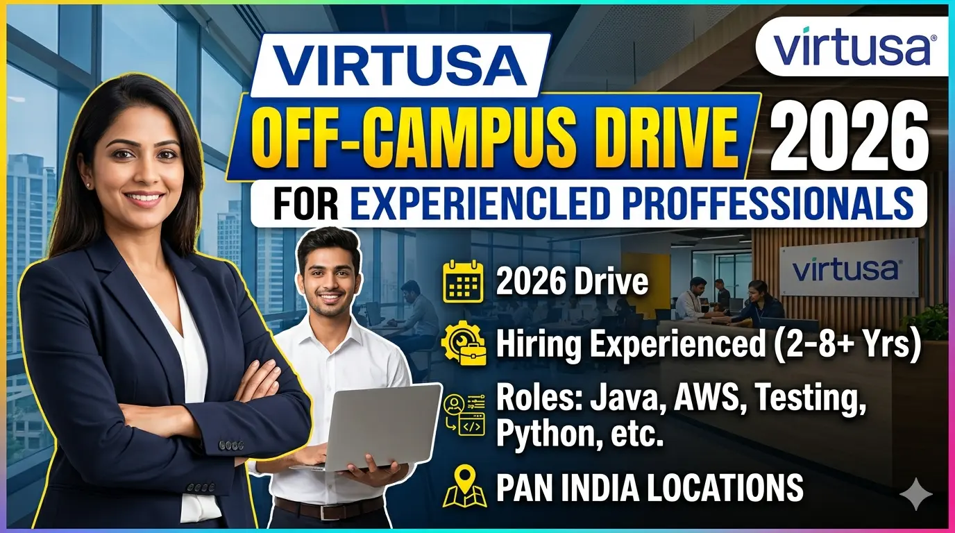 Virtusa Off Campus Jobs 2026