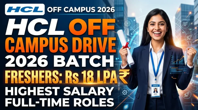 HCL Off Campus Drive for 2026 Batch