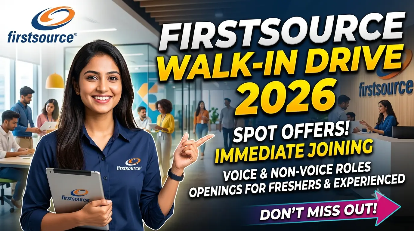 Firstsource Walk-in Drive 2026