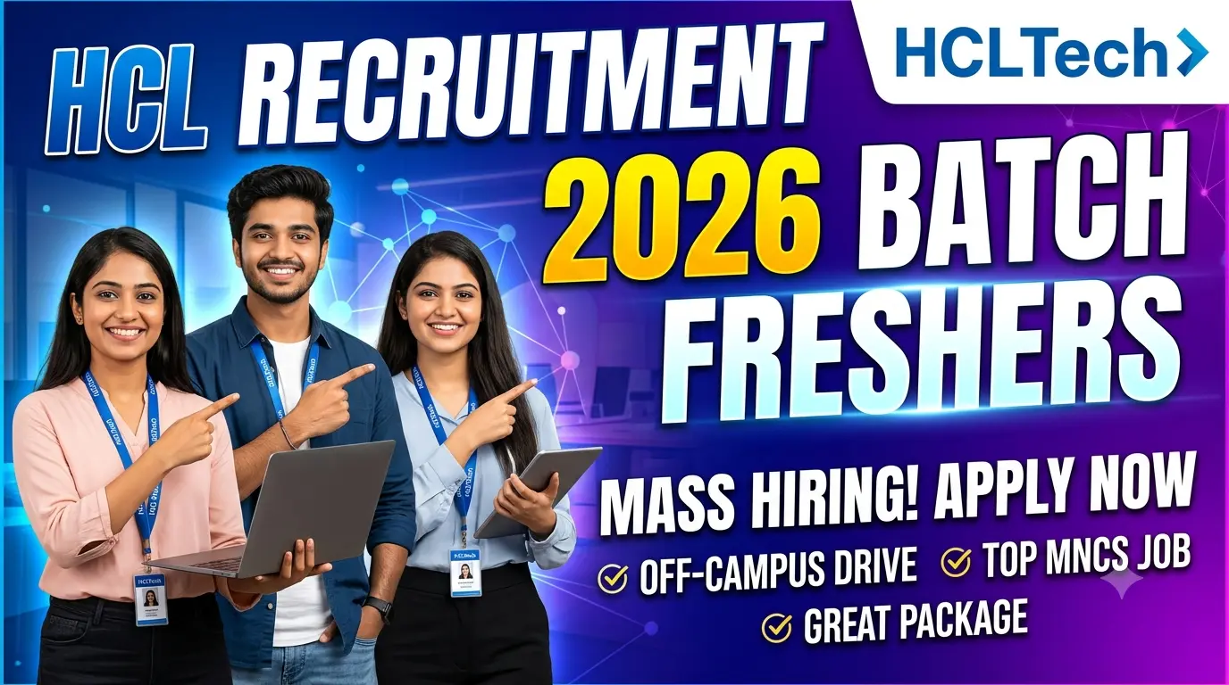 HCL Recruitment for 2026 Batch