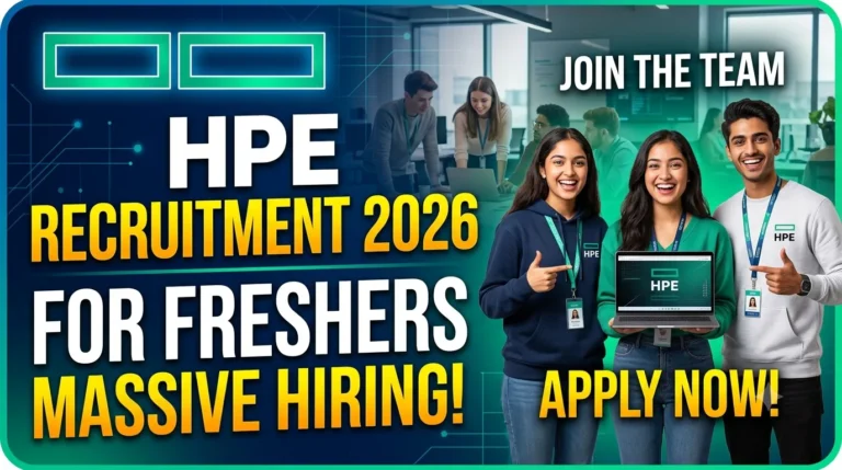 HPE Recruitment for Freshers 2026