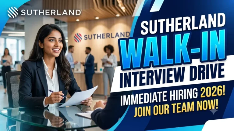 Sutherland Walk-in Interview Drive 2026