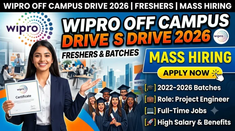 Wipro Off Campus Drive 2026 Freshers