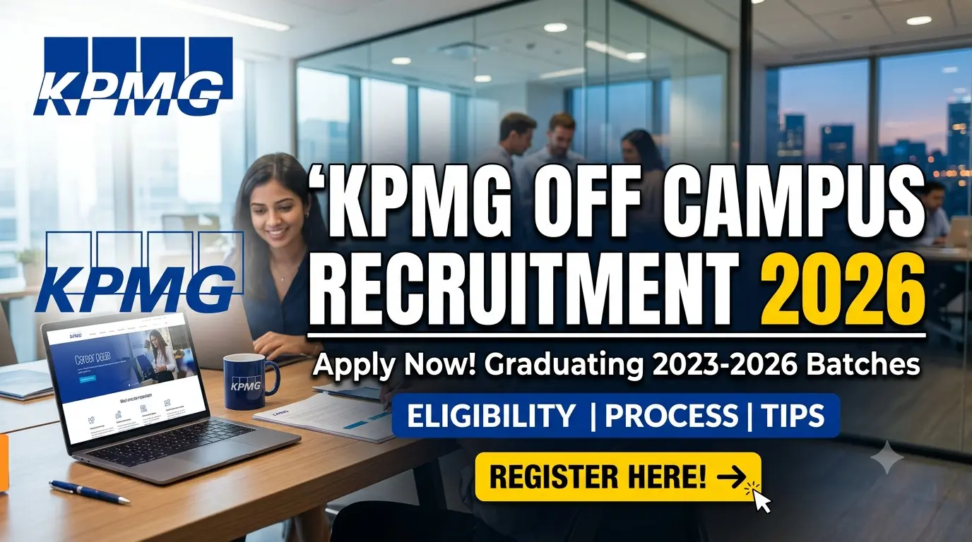 KPMG Off Campus Recruitment 2026