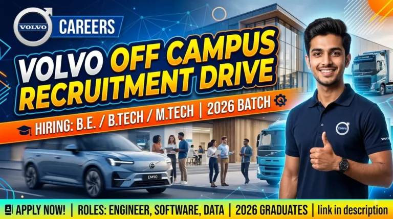 Volvo Off Campus Jobs 2026