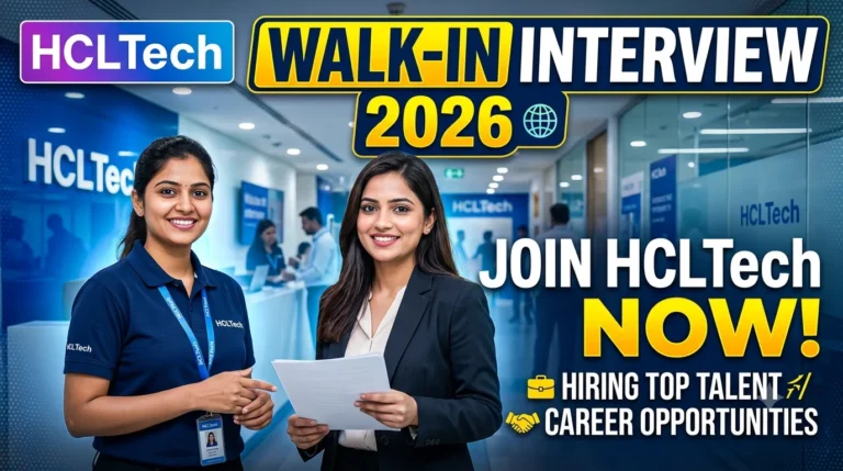 HCLTech Walk-in Interview 2026